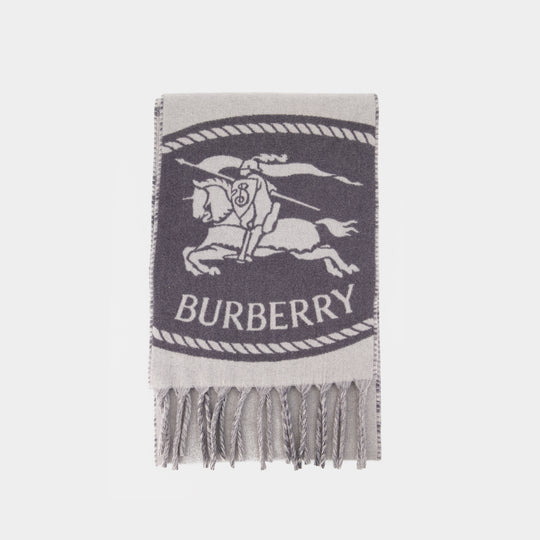 Mu Knight St To Chck Scarf - Burberry - Cashmere - Grey