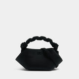 Bou Bag Mini Grained Handbag - Ganni - Synthetic - Black