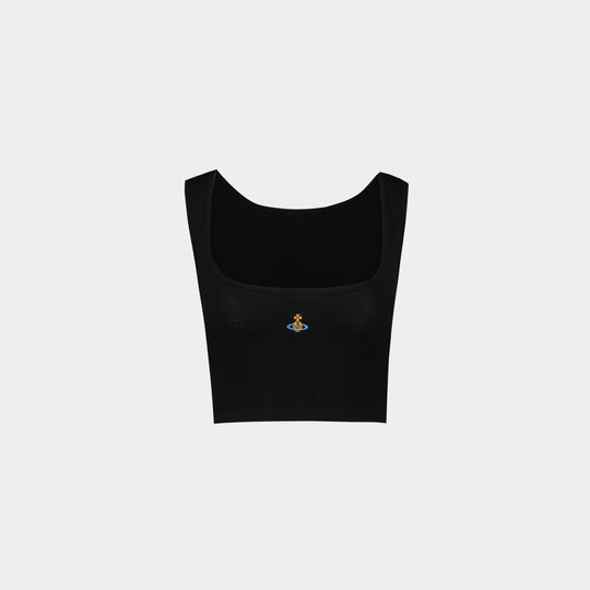 Cropped Ribbed Tank Top – Vivienne Westwood – Viscose – Black