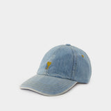 Tobacco Ami De Coeur Cap - AMI Paris - Cotton - Blue