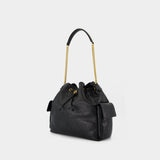 Charlie Large Shoulder Bag - Tory Burch - Leather - Black