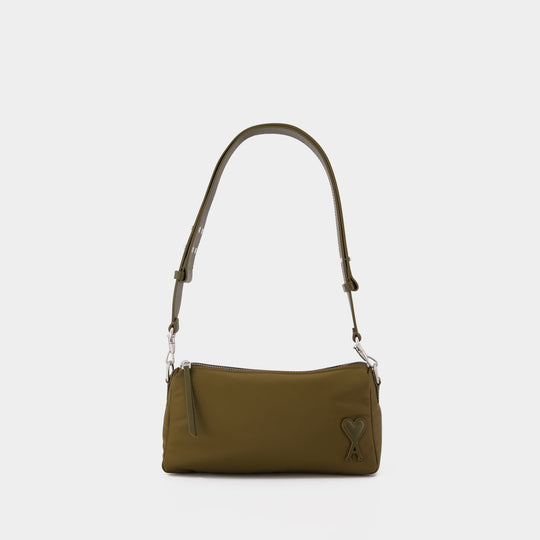 Marcel Shoulder Bag - AMI Paris - Nylon - Khaki