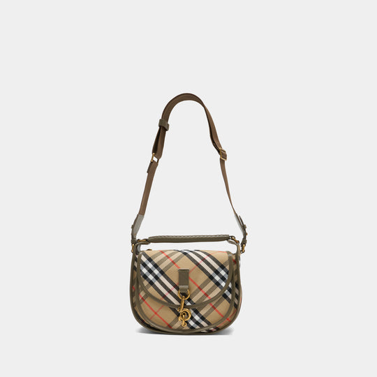 Small B Clip Messenger Shoulder Bag - Burberry - Synthetic - Multi