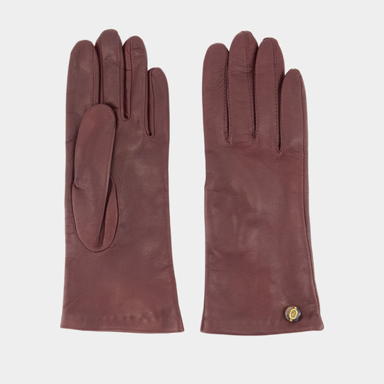 Gloves - Zimmermann - Leather - Burgundy