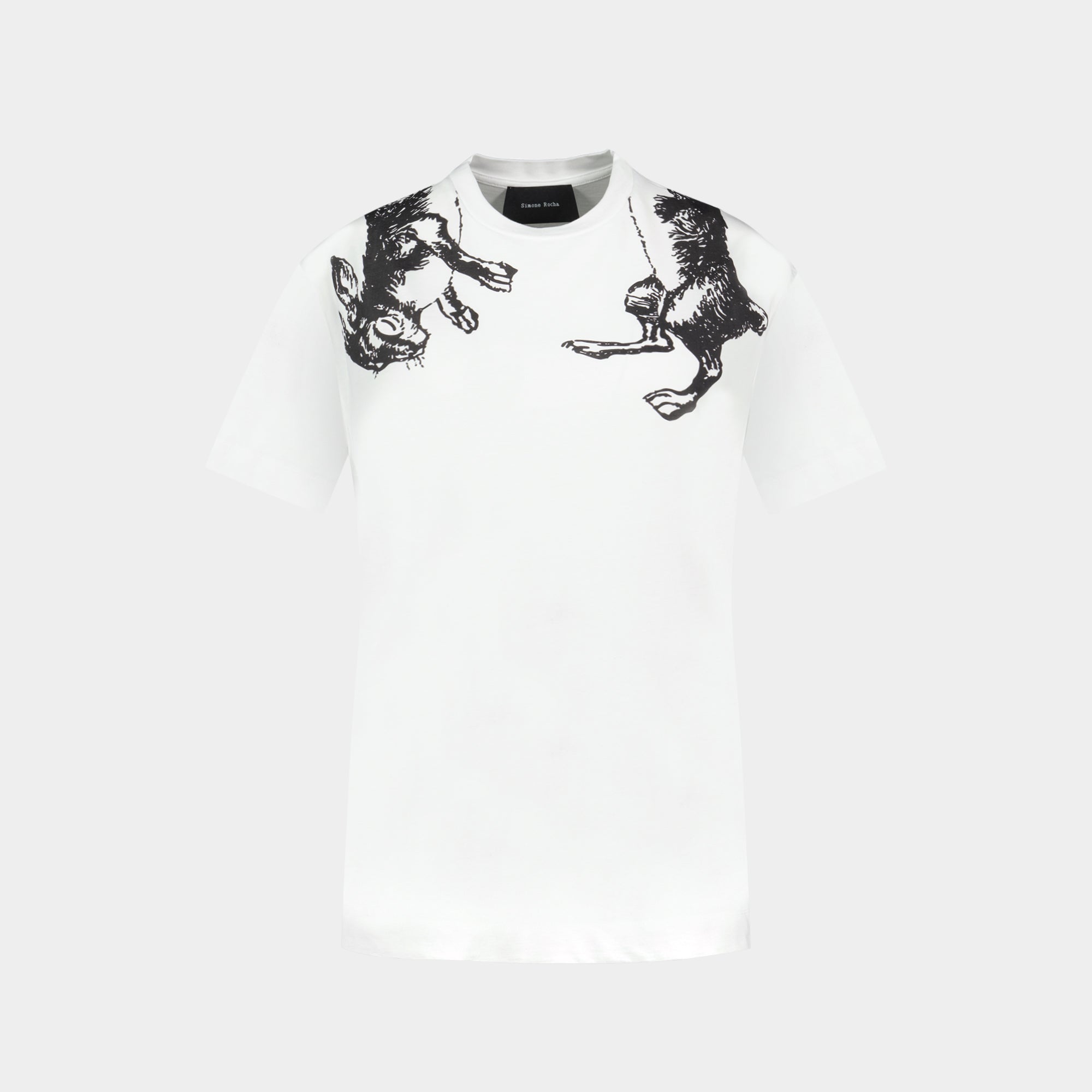 Simone Rocha - Simone Rocha Tシャツ Simone Rocha - Embellished Flower T-Shirt – Simone Rocha US