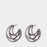 Large Hoop Earrings - Isabel Marant - Metal - Silver-plated