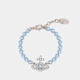 Olympia Pearl Bracelet - Vivienne Westwood - Metal - Blue