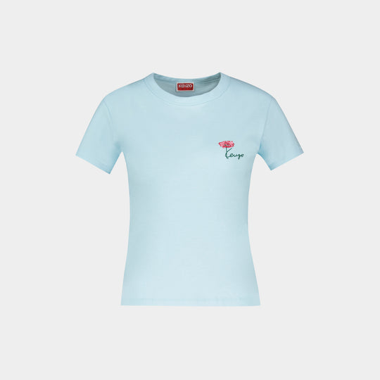 Gots Tulip T-Shirt - Kenzo - Cotton - Blue