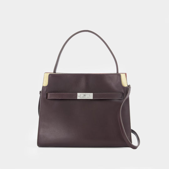 Lee Radziwill Small Double Purse - Tory Burch - Leather - Brown