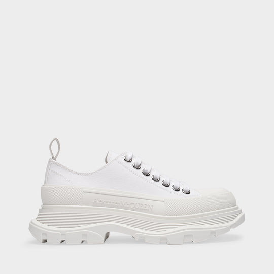 Tread Slick Sneakers - Alexander McQueen - Canvas - White
