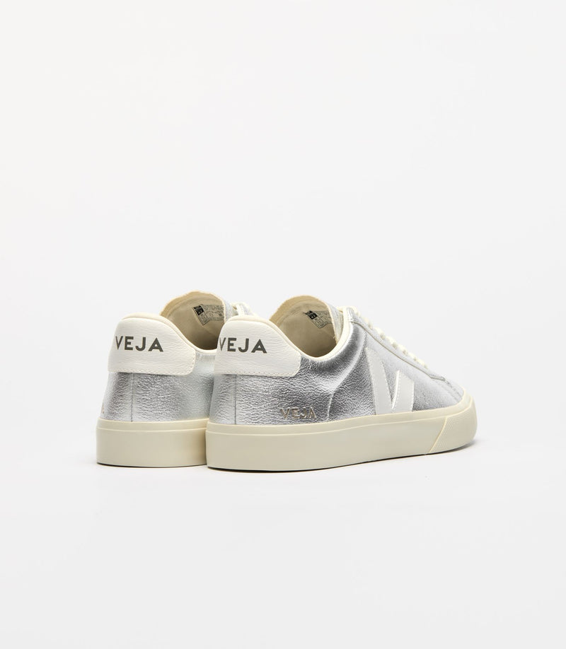 Campo Sneakers in Silver and White Chromefree Leather