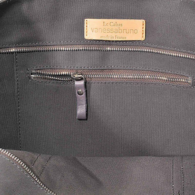 Shopping bag L Zipped - Vanessa Bruno - Cotton - Anthracite