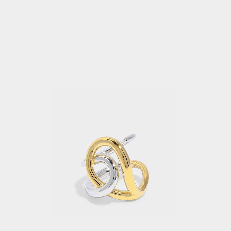 Blaue Ring in Yellow Vermeil and Silver