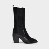 Norma Ankle Boots in Black Leather