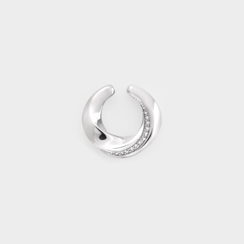 infinity Ear Cuff Rock Earrings in Silver