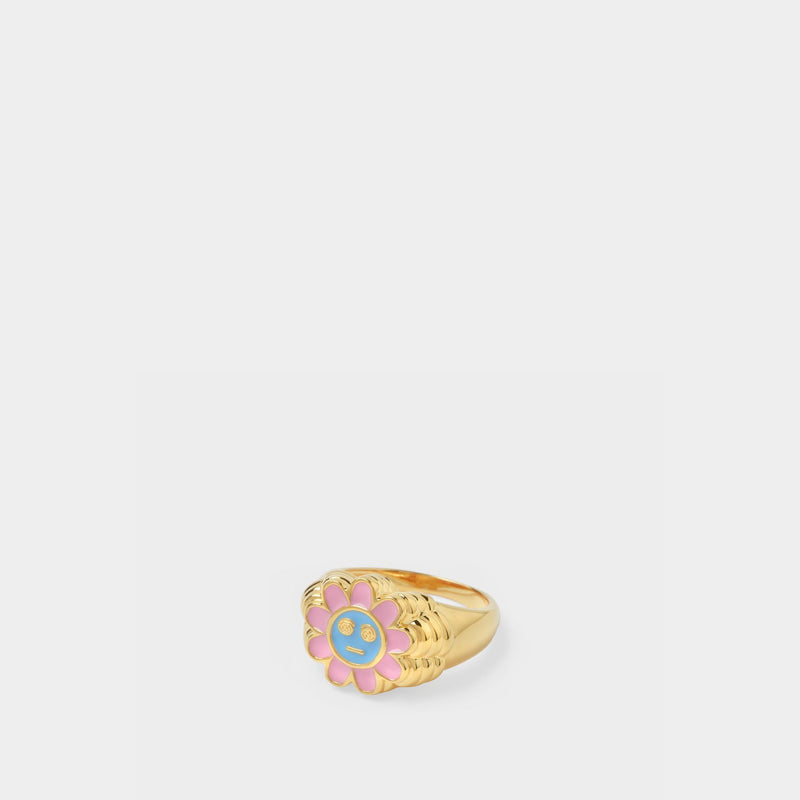 Dazed Flower Ring in Gold Plated Brass Multicoloured