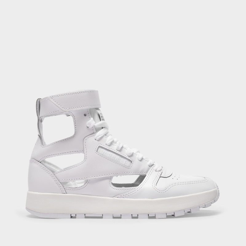Classic Gladiator Sneakers in White Leather