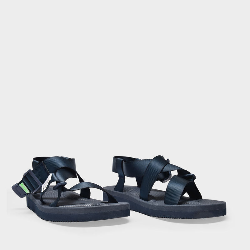 CHIN2-Cab Sandals in Navy Nylon