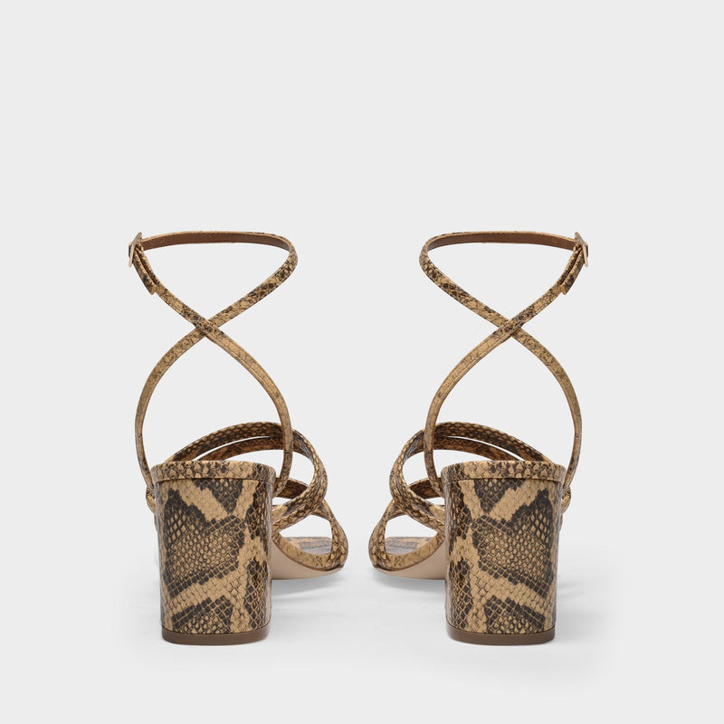 Carla Sandal 70 Sandals in Miele Printed Leather