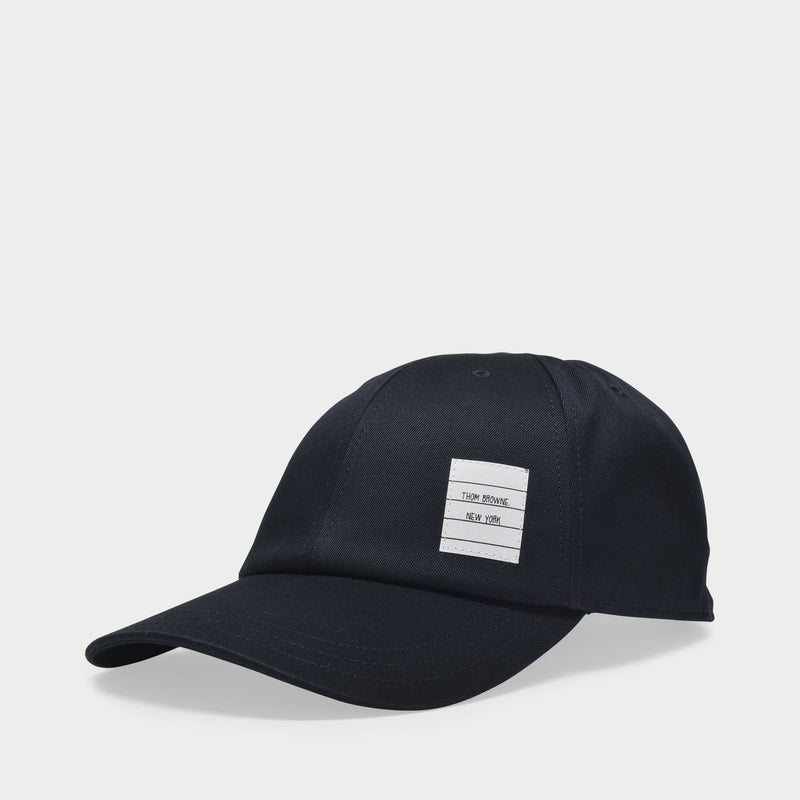 Classic 6 Hat - Thom Browne -  Navy - Cotton