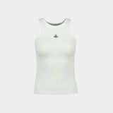 90s-style tank top – Vivienne Westwood – Viscose – White