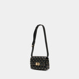 Shoulder Bag in Black Leather