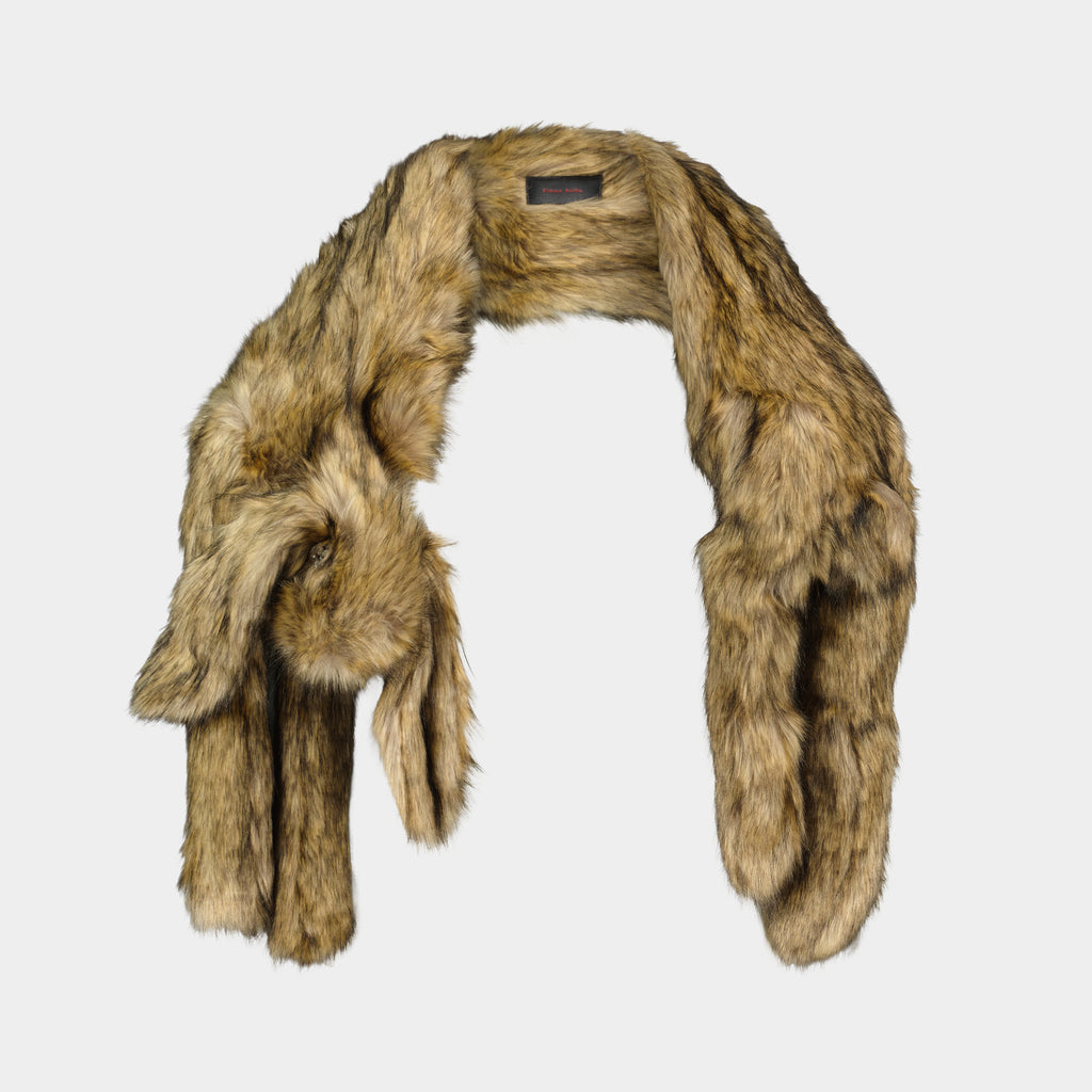 【関税込み】Hare Scarf - Simone Rocha - Synthetic - Brown Hare Scarf - Simone Rocha - Synthetic - Brown