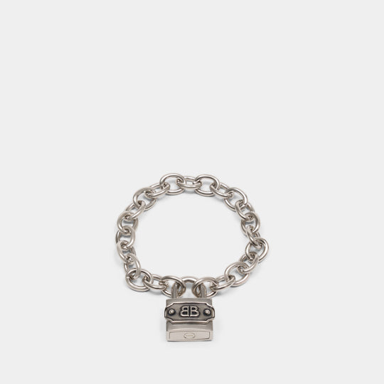 Bb Padlock Bracelet - Balenciaga - Metal - Silver