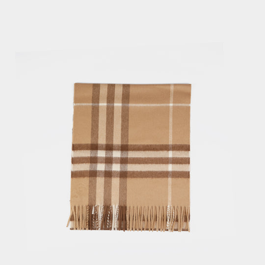 Mu Giant Check Scarf - Burberry - Cashmere - Brown