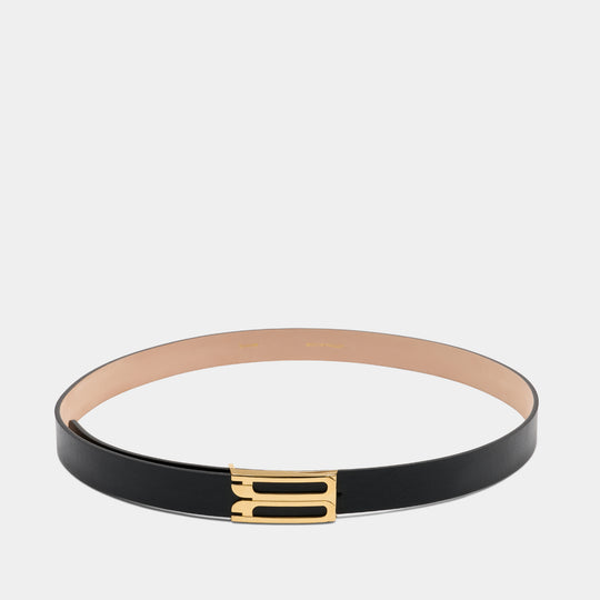 Regular Frame Belt - Victoria Beckham - Leather - Black