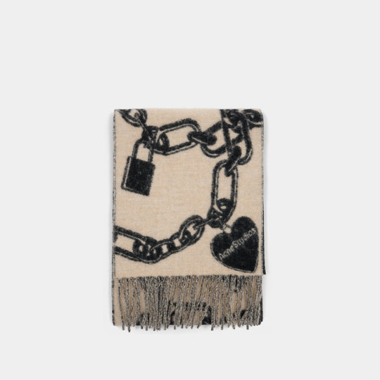 Fringed Scarf - Acne Studios - Wool - Black