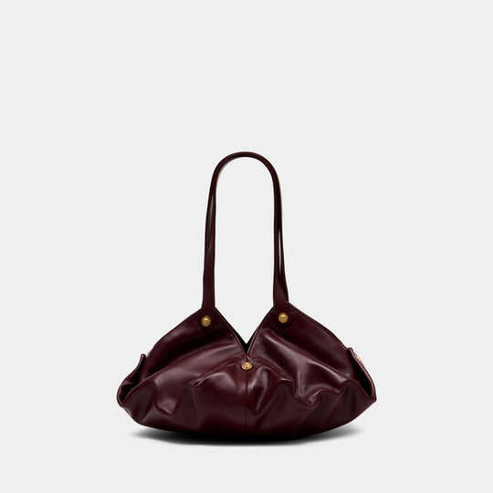 Shoulder Lamb Leather Bag - Versace - Leather - Burgundy