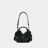 Mini Bow Hobo Handbag - Ganni - Nylon - Black
