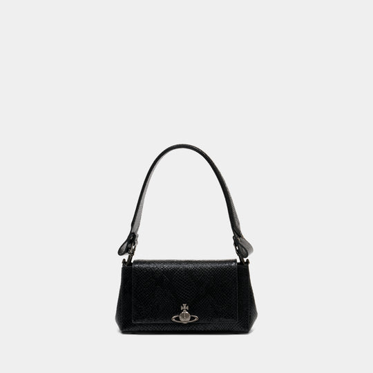 Hazel Medium Handbag - Vivienne Westwood - Leather - Black