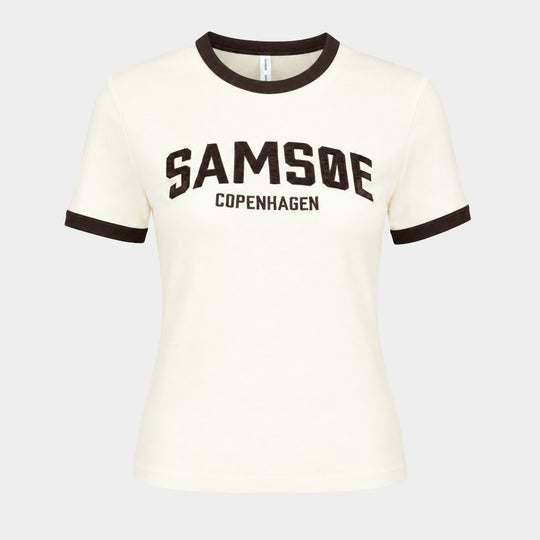 Sabond Ss 15318 T-Shirt - SAMSØE SAMSØE - Cotton - Ivory
