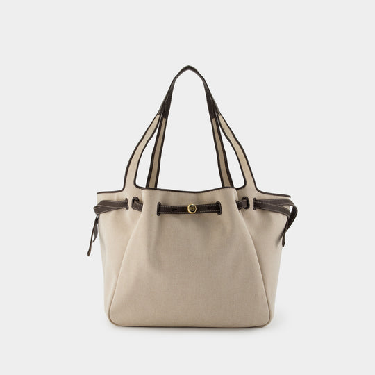 Romy Shopper Bag - Tory Burch - Cotton - Beige