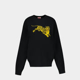 Rws Jumping Tiger Sweatshirt - Kenzo - Cotton - Black