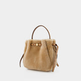 Romy Bucket Shoulder Bag - Tory Burch - Leather - Brown