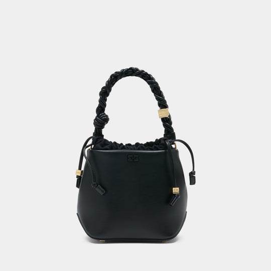 Bou Bucket Handbag - Ganni - Leather - Black