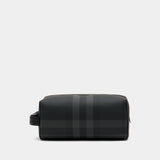 Washbag - Burberry - Synthetic - Grey
