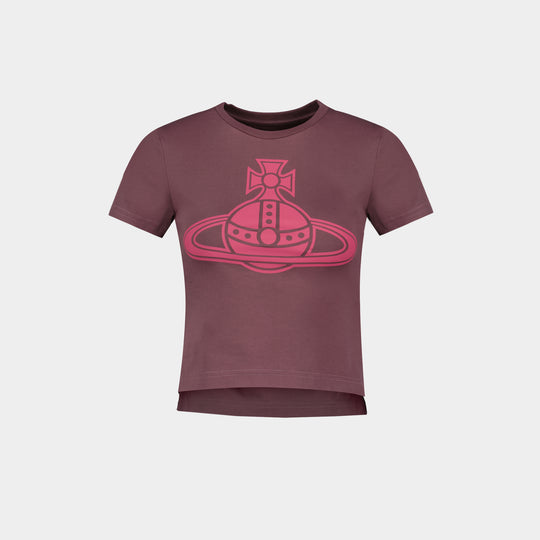 Paris Orb Mini Peru' T Shirt - Vivienne Westwood - Cotton - Burgundy