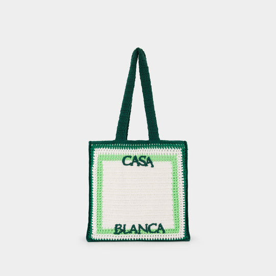Crochet Shopper Bag - Casablanca - Cotton - Green