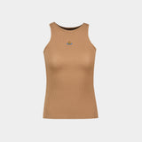90s-style tank top – Vivienne Westwood – Viscose – Brown