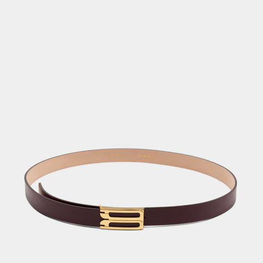 Regular Frame Belt - Victoria Beckham - Leather - Burgundy