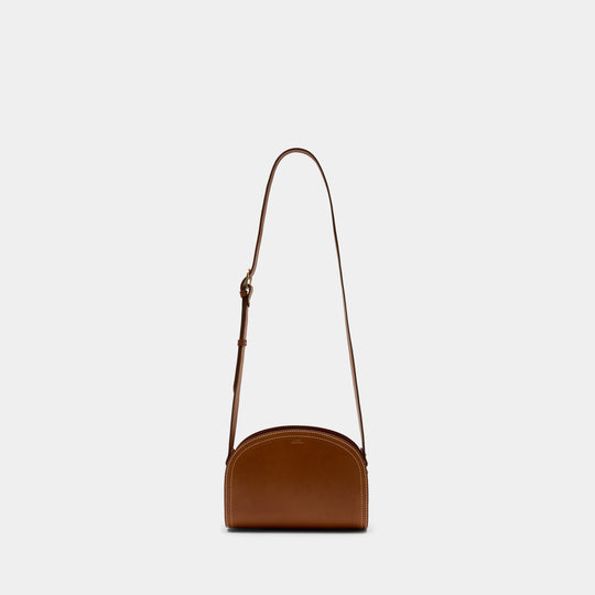 Demi Lune Crossbody - A.P.C. - Leather - Brown