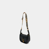 Ll Mini B Clip Messenger Crossbody - Burberry - Leather - Black