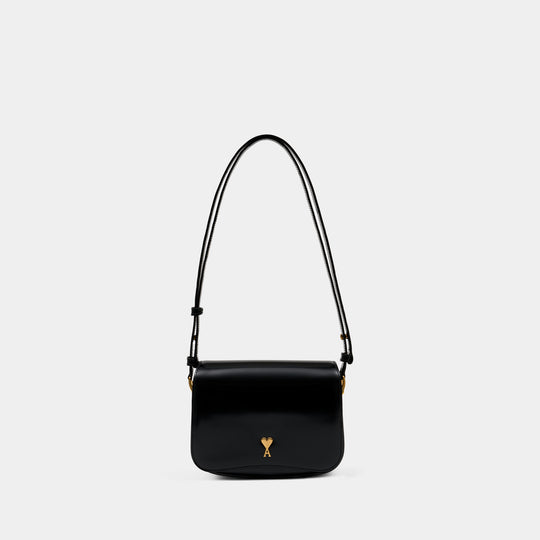 Paris Paris Shoulder Bag - AMI Paris - Leather - Black