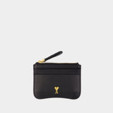 Paris Paris Cardholder - AMI Paris - Leather - Black