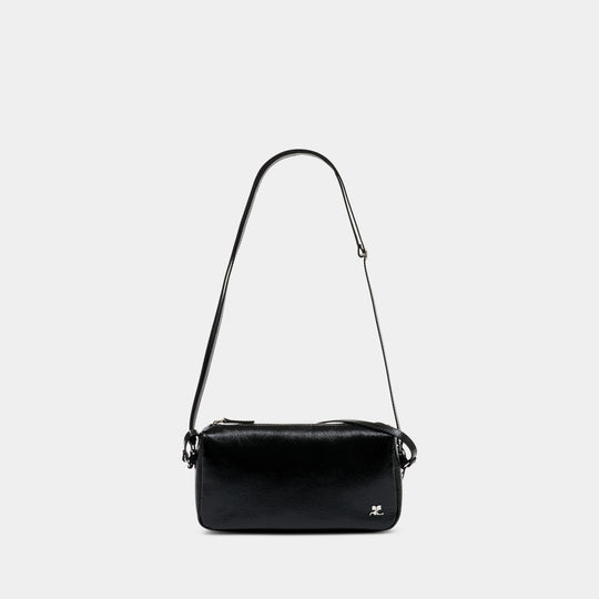 Soft Camera Shoulder Bag - Courreges - Leather - Black