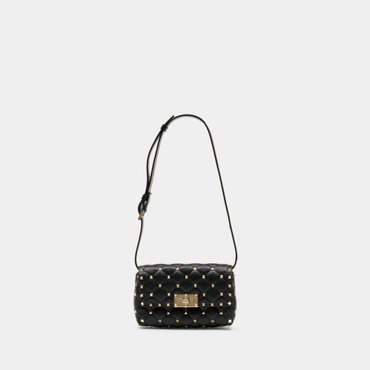 Shoulder Bag in Black Leather